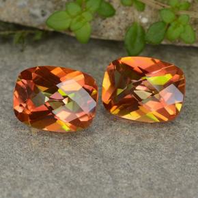 3.52 ctw Multicolor Mystic Quartz Stones, Natural Mystic Quartz in Cushion Checkerboard Shape for Sale
