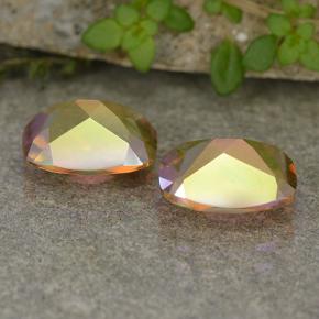 Mystic Quartz Gemstones in 9 x 7 mm Size for Sale, Mystic Quartz Stones in Multicolor Color