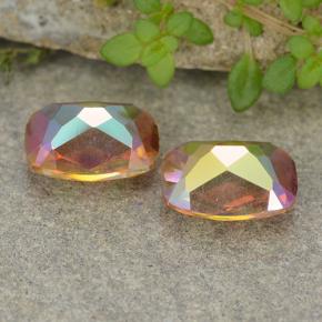 Mystic Quartz Gemstones in 9 x 7 mm Size for Sale, Mystic Quartz Stones in Multicolor Color