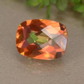 1.79 ct Multicolor Mystic Quartz Stone, Natural Mystic Quartz in Cushion Checkerboard Shape for Sale