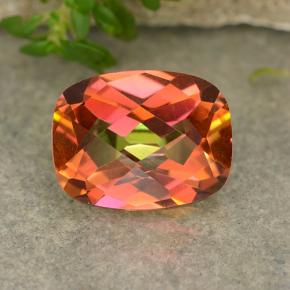 1.84 ct Multicolor Mystic Quartz Gemstone, Mystic Quartz Gem in Cushion Checkerboard Shape for Sale.
