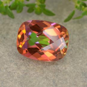 1.72 ct Multicolor Mystic Quartz Stone, Natural Mystic Quartz in Cushion Checkerboard Shape for Sale