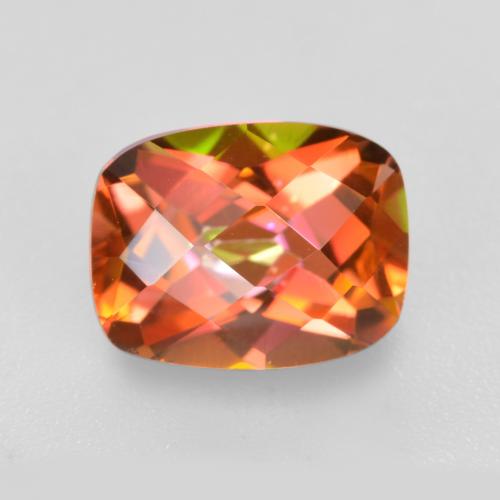 1.89 ct Multicolor Mystic Quartz Gemstone, Mystic Quartz Gem in Cushion Checkerboard Shape for Sale.
