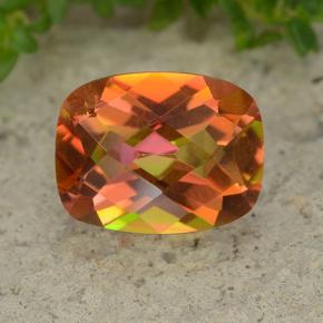 1.82 ct Multicolor Mystic Quartz Gemstone, Mystic Quartz Gem in Cushion Checkerboard Shape for Sale.