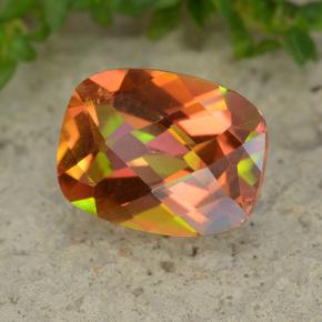 1.82 ct Multicolor Mystic Quartz Stone, Natural Mystic Quartz in Cushion Checkerboard Shape for Sale