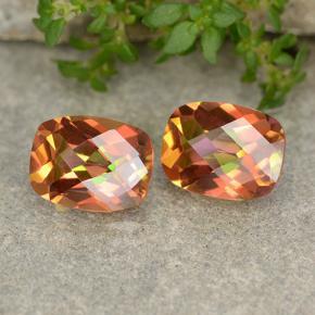 3.46 ctw Multicolor Mystic Quartz Stones, Natural Mystic Quartz in Cushion Checkerboard Shape for Sale
