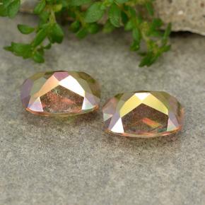 Mystic Quartz Gemstones in 9.1 x 7 mm Size for Sale, Mystic Quartz Stones in Multicolor Color
