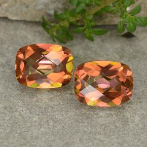 3.49 ctw Multicolor Mystic Quartz Gemstones, Mystic Quartz Gems in Cushion Checkerboard Shape for Sale.