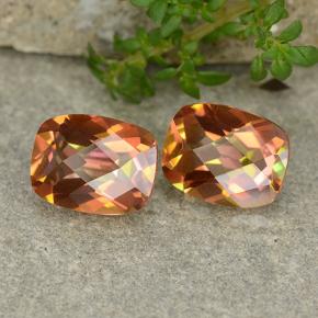 3.49 ctw Multicolor Mystic Quartz Stones, Natural Mystic Quartz in Cushion Checkerboard Shape for Sale