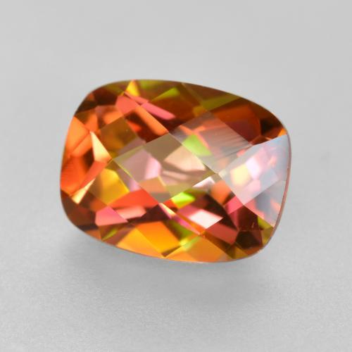 1.88 ct Multicolor Mystic Quartz Stone, Natural Mystic Quartz in Cushion Checkerboard Shape for Sale