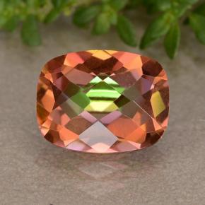 1.65 ct Multicolor Mystic Quartz Gemstone, Mystic Quartz Gem in Cushion Checkerboard Shape for Sale.