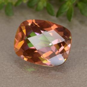 1.65 ct Multicolor Mystic Quartz Stone, Natural Mystic Quartz in Cushion Checkerboard Shape for Sale