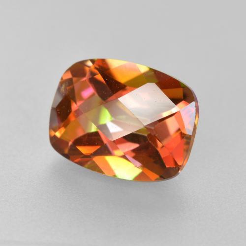 1.83 ct Multicolor Mystic Quartz Stone, Natural Mystic Quartz in Cushion Checkerboard Shape for Sale