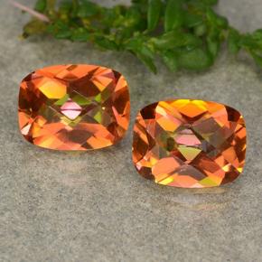 3.53 ctw Multicolor Mystic Quartz Gemstones, Mystic Quartz Gems in Cushion Checkerboard Shape for Sale.