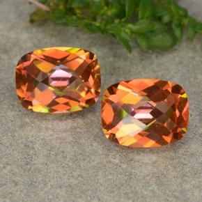 3.70 ctw Multicolor Mystic Quartz Gemstones, Mystic Quartz Gems in Cushion Checkerboard Shape for Sale.