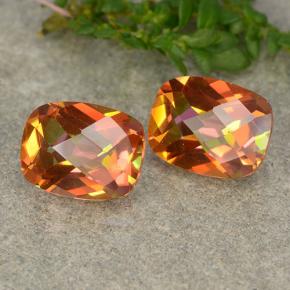3.70 ctw Multicolor Mystic Quartz Stones, Natural Mystic Quartz in Cushion Checkerboard Shape for Sale