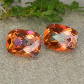 3.48 ctw Multicolor Mystic Quartz Stones, Natural Mystic Quartz in Cushion Checkerboard Shape for Sale