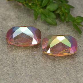 Mystic Quartz Gemstones in 9 x 7 mm Size for Sale, Mystic Quartz Stones in Multicolor Color