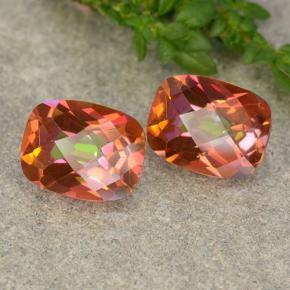 3.75 ctw Multicolor Mystic Quartz Stones, Natural Mystic Quartz in Cushion Checkerboard Shape for Sale