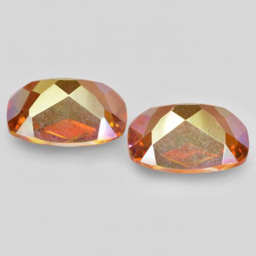 Mystic Quartz Gemstones in 9 x 7 mm Size for Sale, Mystic Quartz Stones in Multicolor Color