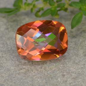 1.70 ct Multicolor Mystic Quartz Stone, Natural Mystic Quartz in Cushion Checkerboard Shape for Sale