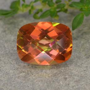 1.73 ct Multicolor Mystic Quartz Gemstone, Mystic Quartz Gem in Cushion Checkerboard Shape for Sale.