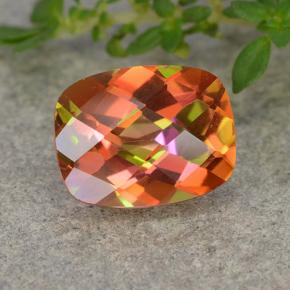 1.73 ct Multicolor Mystic Quartz Stone, Natural Mystic Quartz in Cushion Checkerboard Shape for Sale