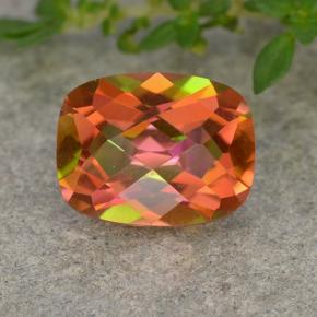 1.88 ct Multicolor Mystic Quartz Gemstone, Mystic Quartz Gem in Cushion Checkerboard Shape for Sale.