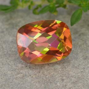 1.88 ct Multicolor Mystic Quartz Stone, Natural Mystic Quartz in Cushion Checkerboard Shape for Sale