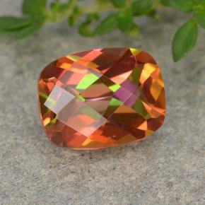1.82 ct Multicolor Mystic Quartz Stone, Natural Mystic Quartz in Cushion Checkerboard Shape for Sale
