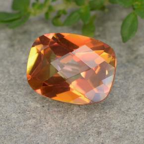 1.69 ct Multicolor Mystic Quartz Stone, Natural Mystic Quartz in Cushion Checkerboard Shape for Sale