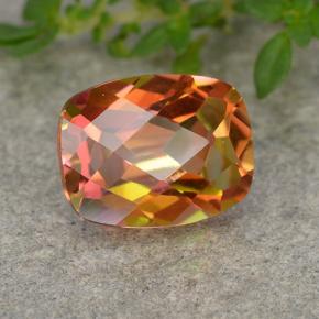 1.81 ct Multicolor Mystic Quartz Stone, Natural Mystic Quartz in Cushion Checkerboard Shape for Sale