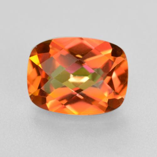 1.84 ct Multicolor Mystic Quartz Gemstone, Mystic Quartz Gem in Cushion Checkerboard Shape for Sale.
