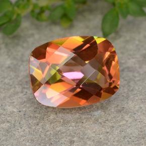 1.78 ct Multicolor Mystic Quartz Stone, Natural Mystic Quartz in Cushion Checkerboard Shape for Sale