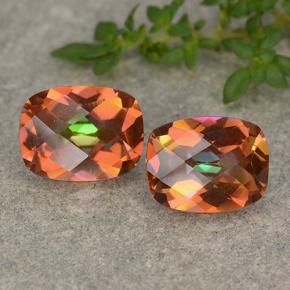 3.38 ctw Multicolor Mystic Quartz Gemstones, Mystic Quartz Gems in Cushion Checkerboard Shape for Sale.
