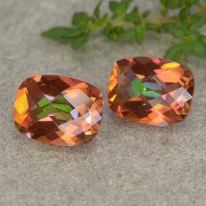 3.38 ctw Multicolor Mystic Quartz Stones, Natural Mystic Quartz in Cushion Checkerboard Shape for Sale