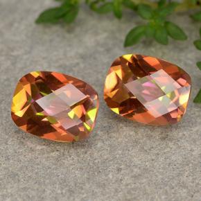 3.36 ctw Multicolor Mystic Quartz Stones, Natural Mystic Quartz in Cushion Checkerboard Shape for Sale