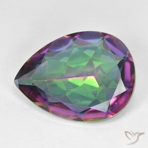 11.12 ct Pear Cut Mystic Quartz, 19.9 x 15.1 mm From Brazil, Photo A