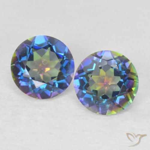 0.88 ct Round Cut Mystic Quartz, 5.1 mm From Brazil, Photo A