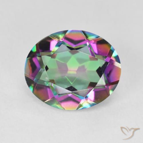 4.1 ct Oval Cut Mystic Quartz, 12.1 x 10.1 mm From Brazil, Photo A