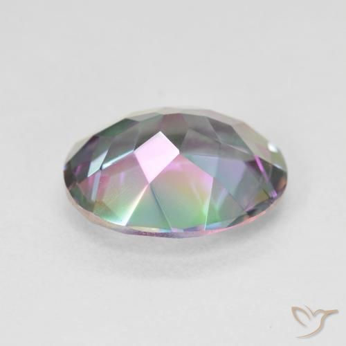 Mystic Quartz Gemstone in 12 x 10 mm (calibrated) Size for Sale, Mystic Quartz Stone in Multicolor Color