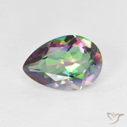 1.92 ct Pear Cut Mystic Quartz, 10.2 x 7.1 mm From Brazil, Photo A