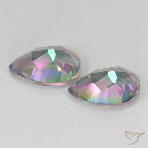 Mystic Quartz Gemstones in 10 x 7 mm (calibrated) Size for Sale, Mystic Quartz Stones in Multicolor Color