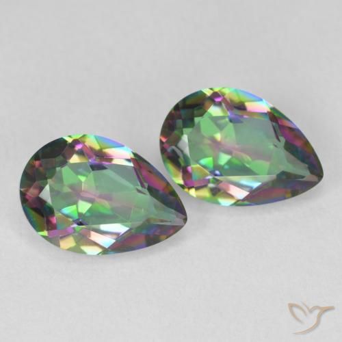 3.86 ct Pear Cut Mystic Quartz, 10.2 x 7.1 mm From Brazil, Photo A