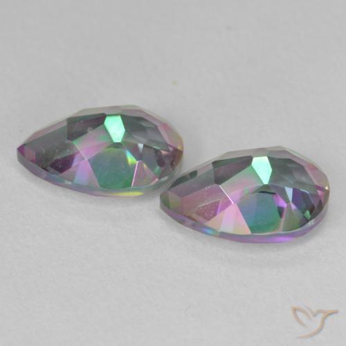 Mystic Quartz Gemstones in 10 x 7 mm (calibrated) Size for Sale, Mystic Quartz Stones in Multicolor Color