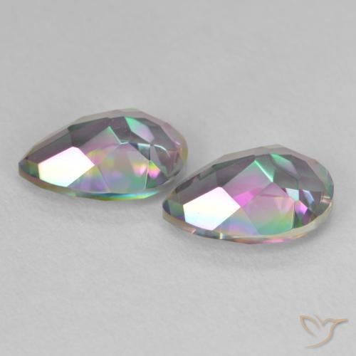 Mystic Quartz Gemstones in 10 x 7 mm (calibrated) Size for Sale, Mystic Quartz Stones in Multicolor Color