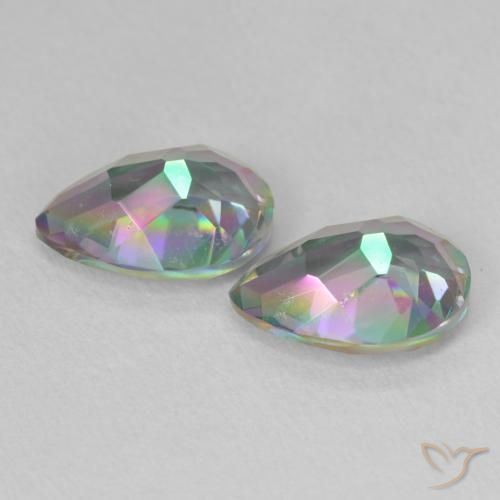Mystic Quartz Gemstones in 10 x 7 mm (calibrated) Size for Sale, Mystic Quartz Stones in Multicolor Color
