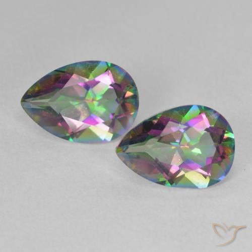 3.51 ct Pear Cut Mystic Quartz, 10.1 x 7 mm From Brazil, Photo A