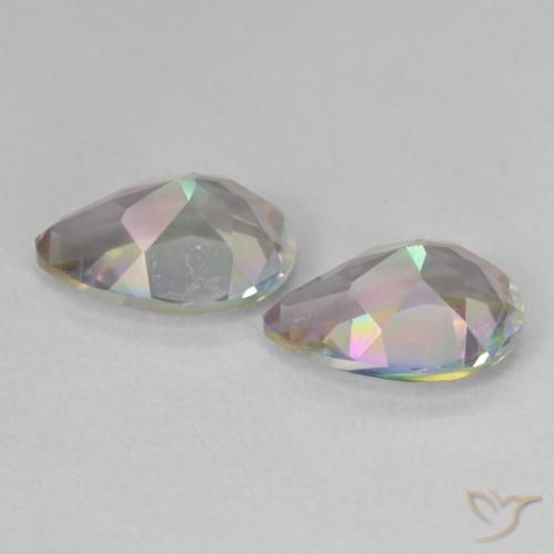 Mystic Quartz Gemstones in 10 x 7 mm (calibrated) Size for Sale, Mystic Quartz Stones in Multicolor Color