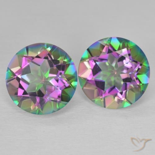 6.56 ct Round Cut Mystic Quartz, 10.1 mm From Brazil, Photo A